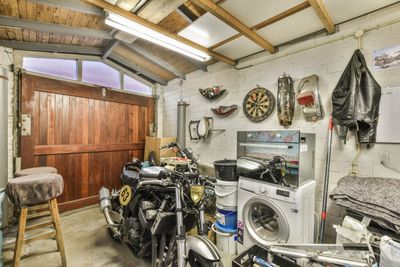 Cluttered garage before junk removal in Columbus Ohio