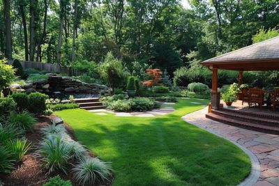 Landscaping project in a Columbus Ohio backyard