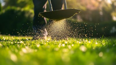 Lawn fertilizing service on a Columbus Ohio yard